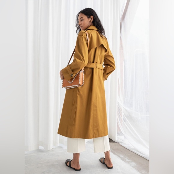 & Other Stories Camel Belted Trench Coat - Picture 2 of 15